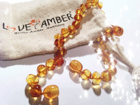honey baltic amber anklet