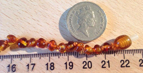 amber beads size