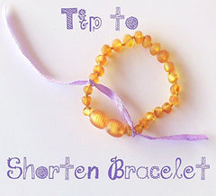 How to make your amber teething anklet bracelet beads smaller