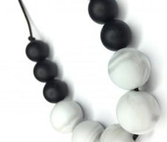 Marbled baby teething necklace
