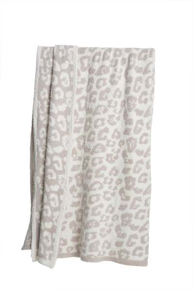 CozyChic® Barefoot in the Wild® Throw - Cream / Stone