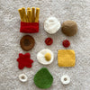 Papoose Toys Felt Burger and Chips Set - Papoose Toys - Tiny Paper Co. Afterpay Toy Store Australia