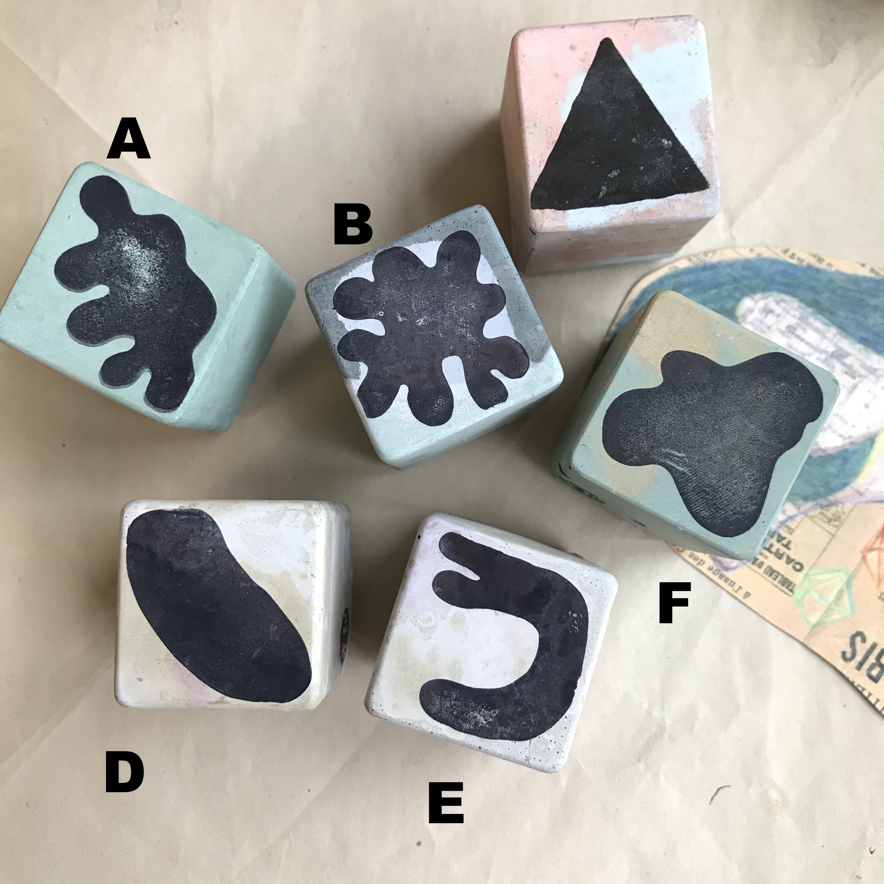 Cement Rubber Stamp - Irregular Shape Series