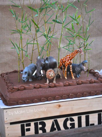 jungle zoo safari animal cake ideas