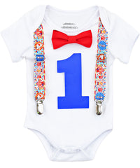 circus first birthday outfit boy big top animals
