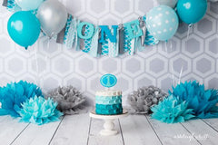 blue and grey cake smash background ideas photography