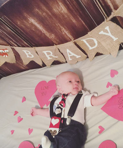 baby boy valentines day outfit photo ideas