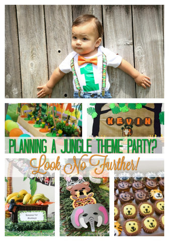 first birthday jungle party boy decorations supplies cake smash photo session gift bags