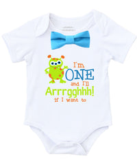 first birthday outfit monster theme baby boy shirt