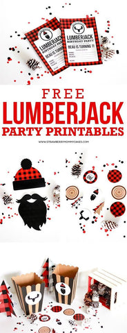 lumberjack party invitations printables diy free