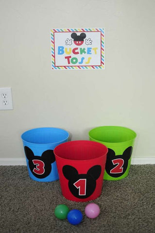 mickey mouse party games bucket toss