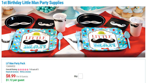 mustache party supplies plates napkins decorations