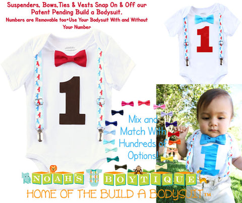 vintage airplane theme first birthday outfit Noah's Boytique