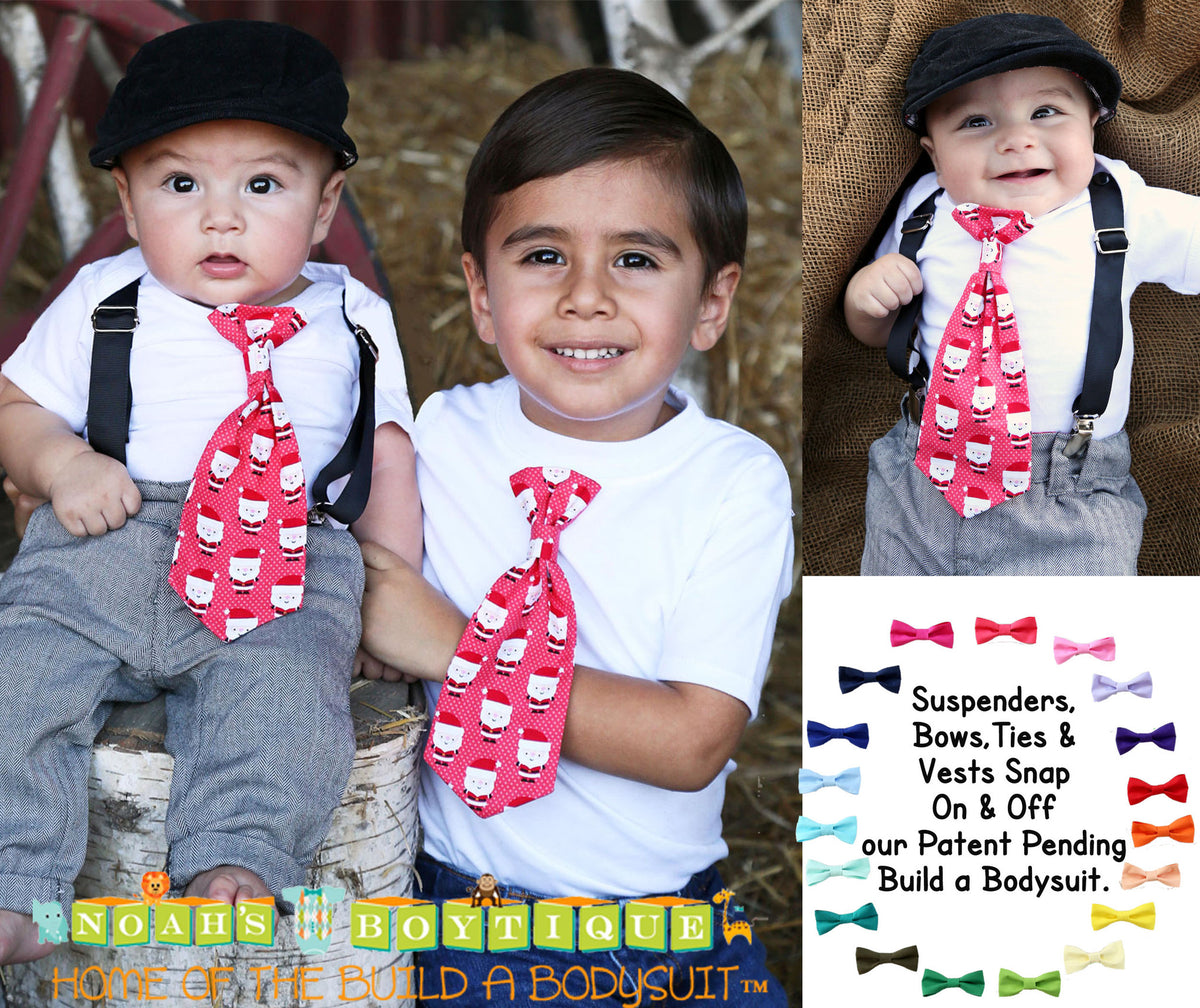 baby boy christmas outfit with suspenders