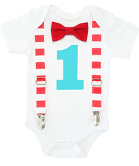 circus dr seuss first birthday outfit baby boy