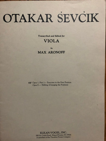 Sevcik, Op. 1 Part 1 - Viola