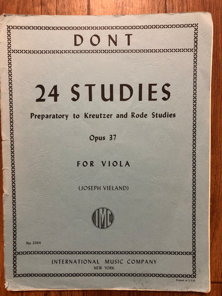 Dont, 24 Studies for Viola, Op. 37