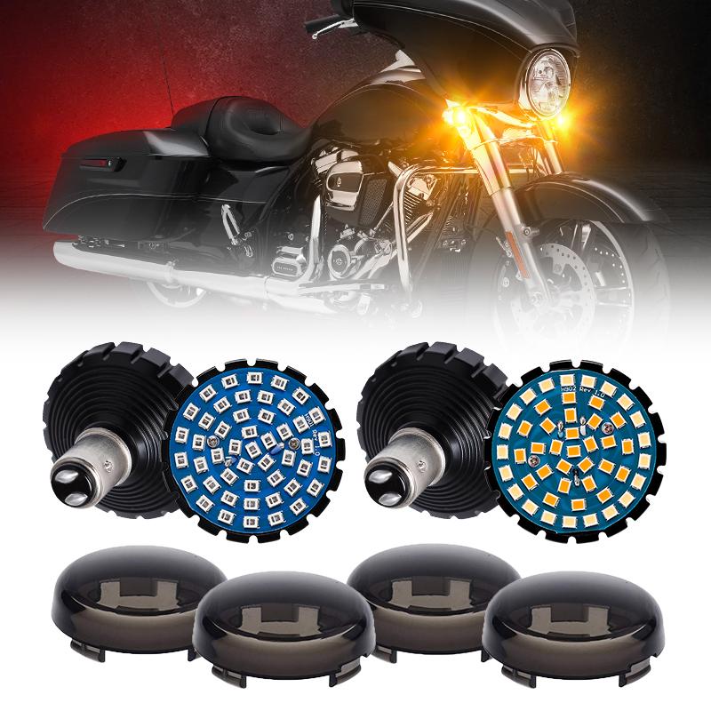 For Harley-Davidson 4 Pieces Turn Signal Light Bulbs 1157 Dual-Contact Bulbs