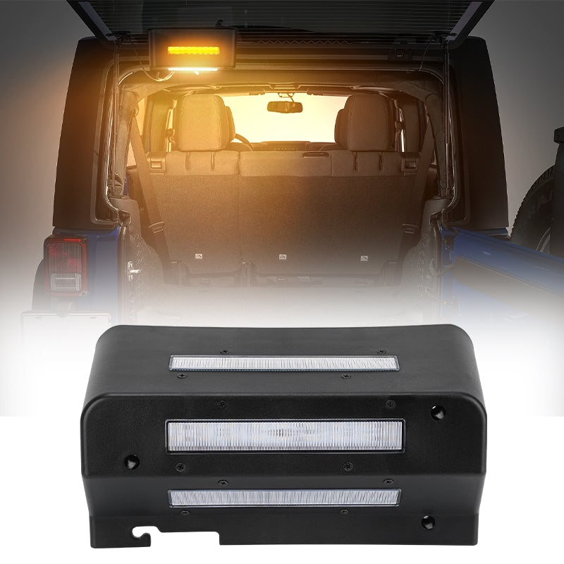 Cargo Lights with Amber Emergency Light for 2007-2018 Jeep Wrangler JK