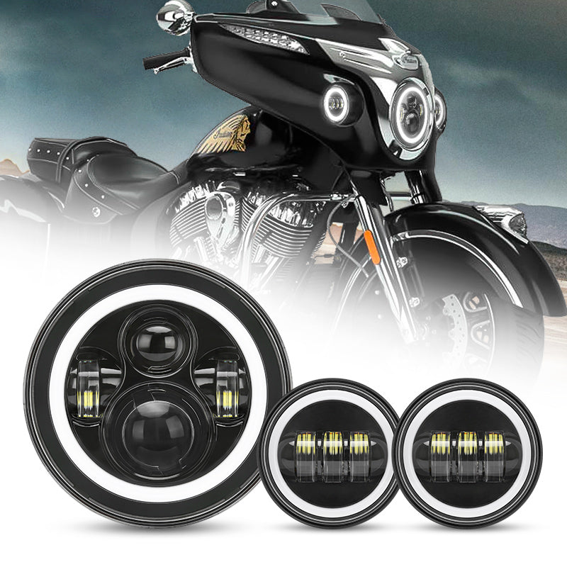 MGLLIGHT Inch led headlight Round DOT Approved LED headlights Compatible - 2