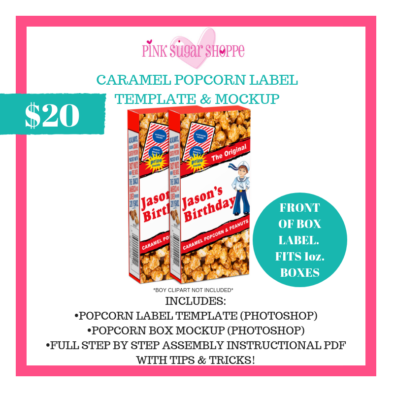 popcorn label template