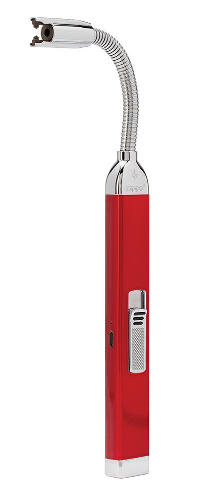 Front angled shot of Candy Apple RedRechargeable Candle Lighter.