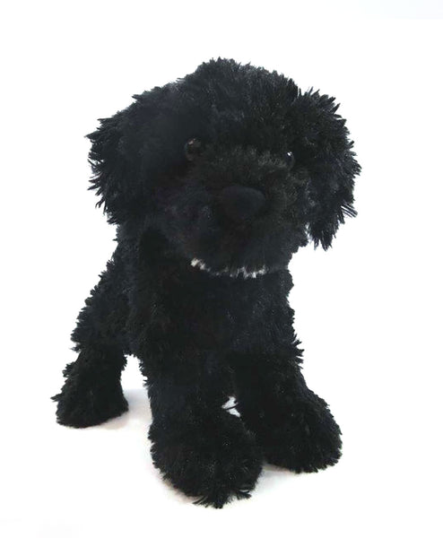 black dog plush toy