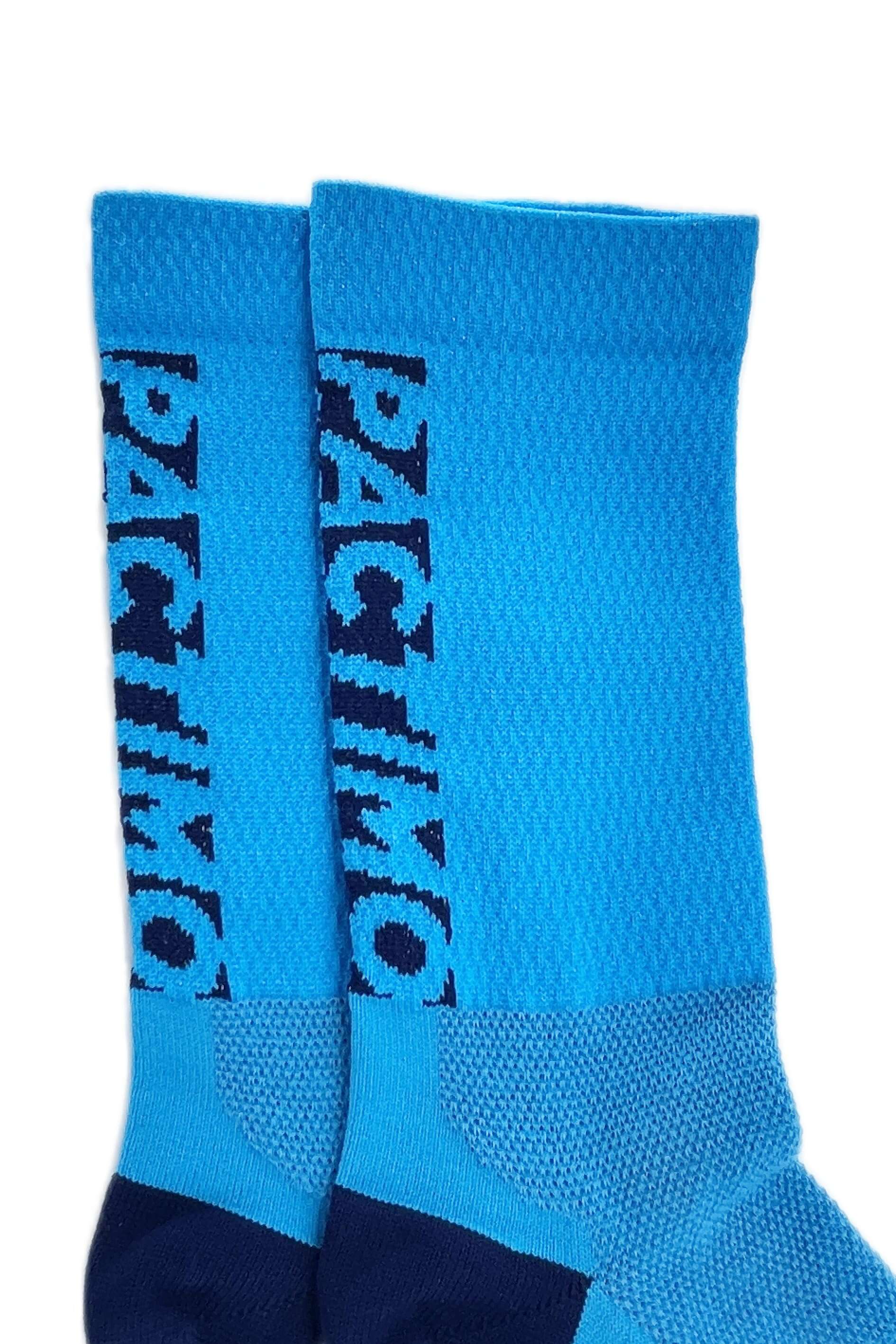 primalblends Blue Cycling Socks - Summit Close-Up