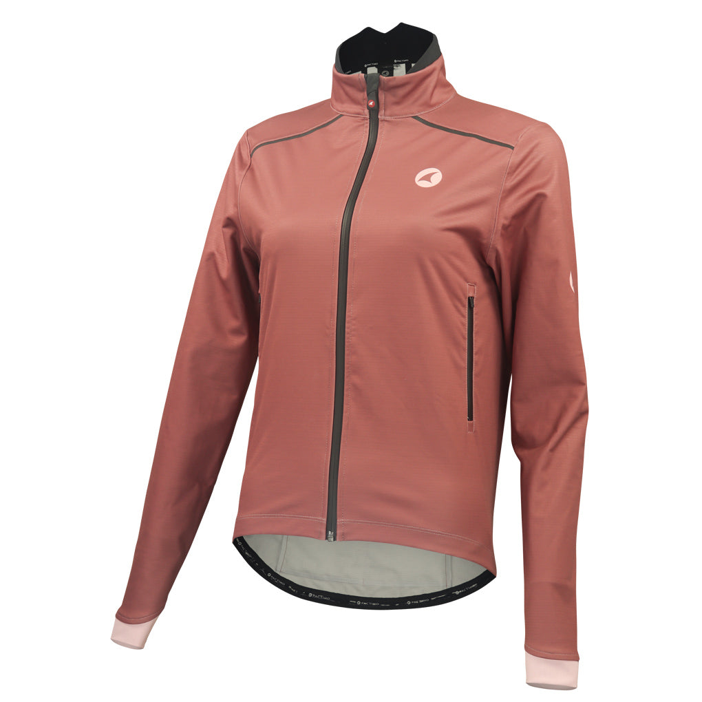 Women's Winter Cycling Jacket - Front View #color_dusty-burgundy