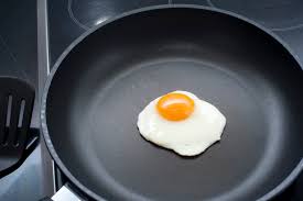Egg in teflon
