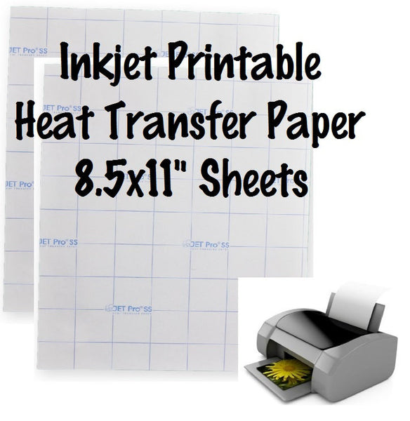1 Sheet Jet-Opaque Inkjet Transfer Paper Printable HTV Vinyl