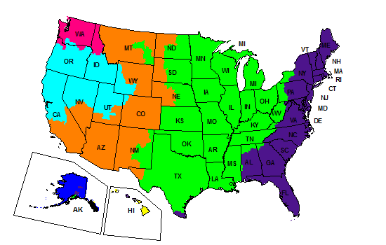 FedEx Ground Time in Transit Map