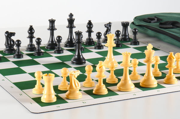Black Quality Club Chess Set Combo 