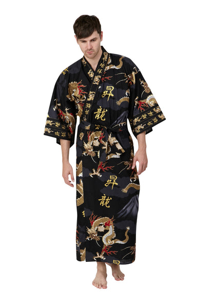 mens silk kimono dressing gown