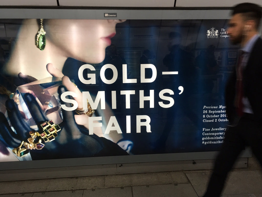 Goldsmiths Fair poster photographed in the London underground