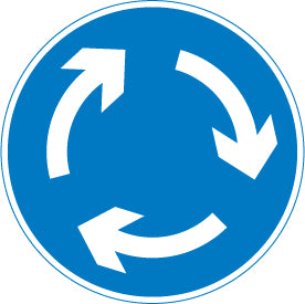 Mini Roundabout Road Sign