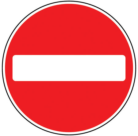 No Entry Road Sign