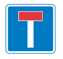 No through road sign