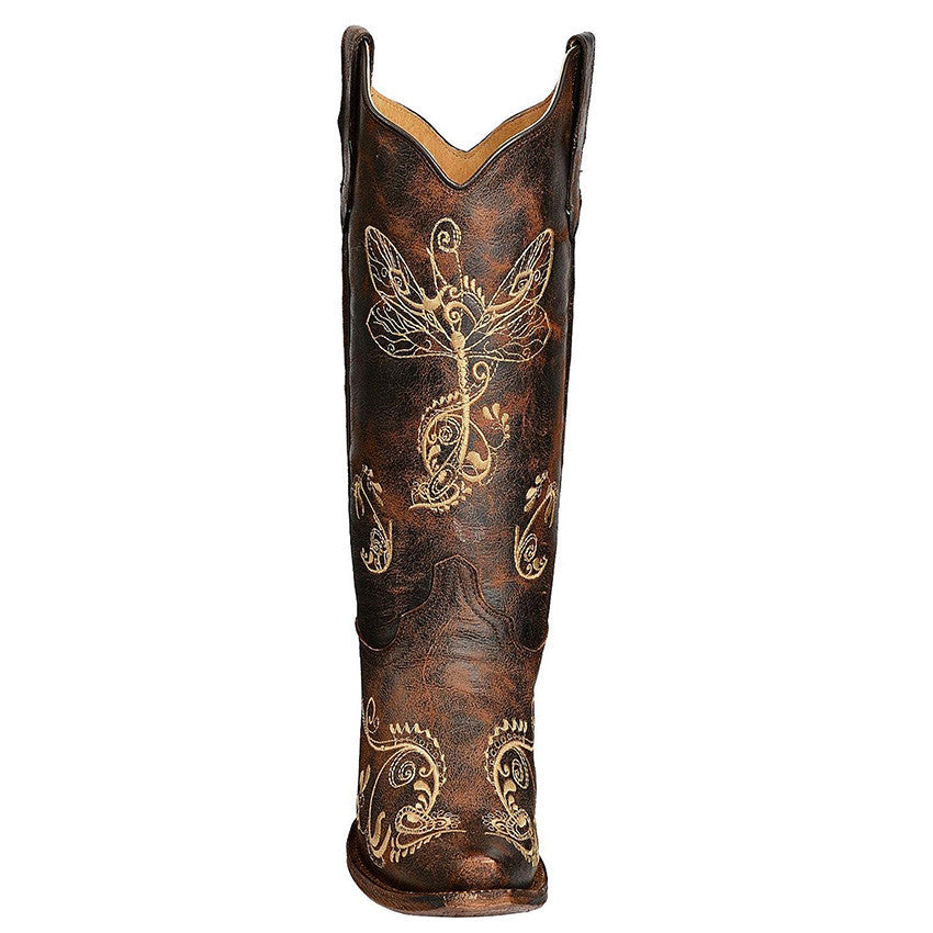 circle g women's dragonfly embroidered western boots