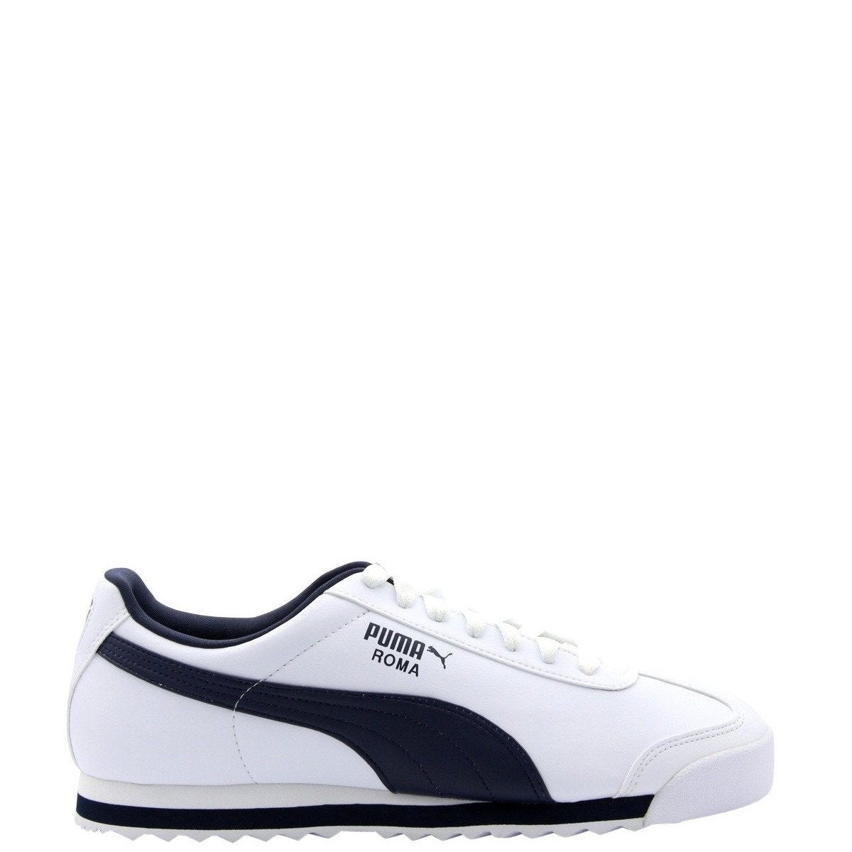 puma roma white navy