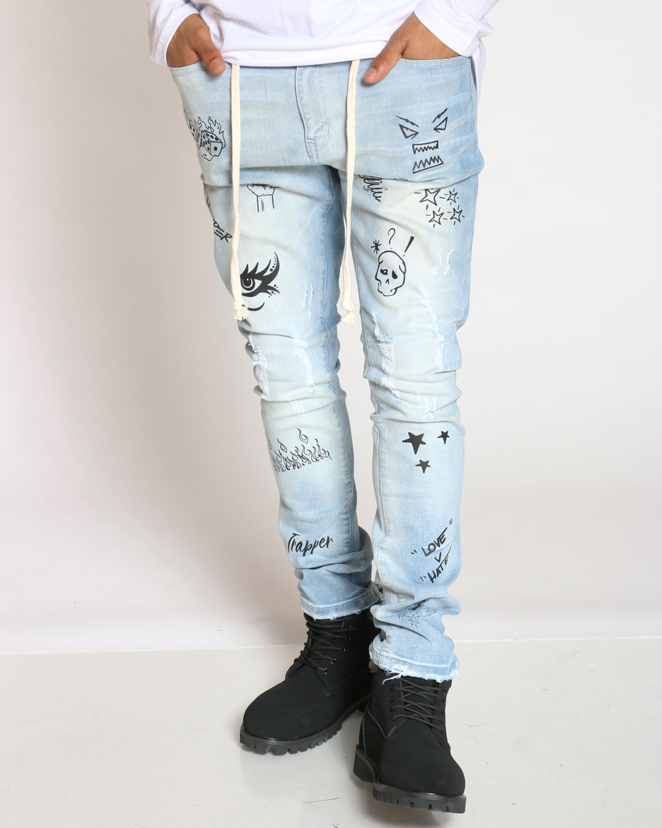 ripped jean designs