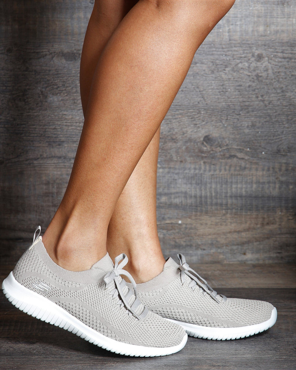 Ultra Flex Statement Sneakers - Taupe 