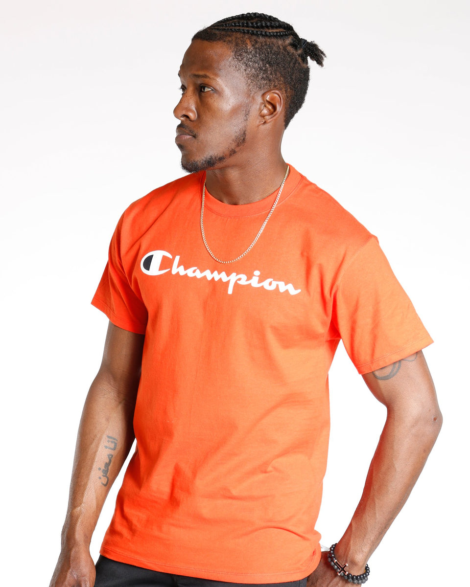 orange champion tee