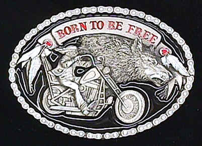 biker belt buckle