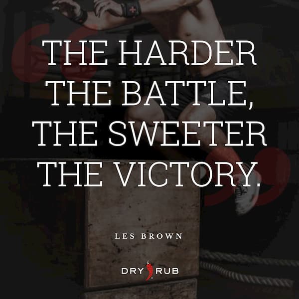 fitness quote - hard battle sweet victory