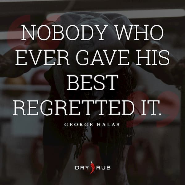 fitness quote - regretted it