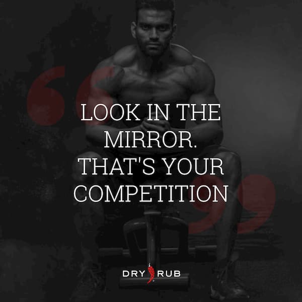 fitness quote - mirror competition