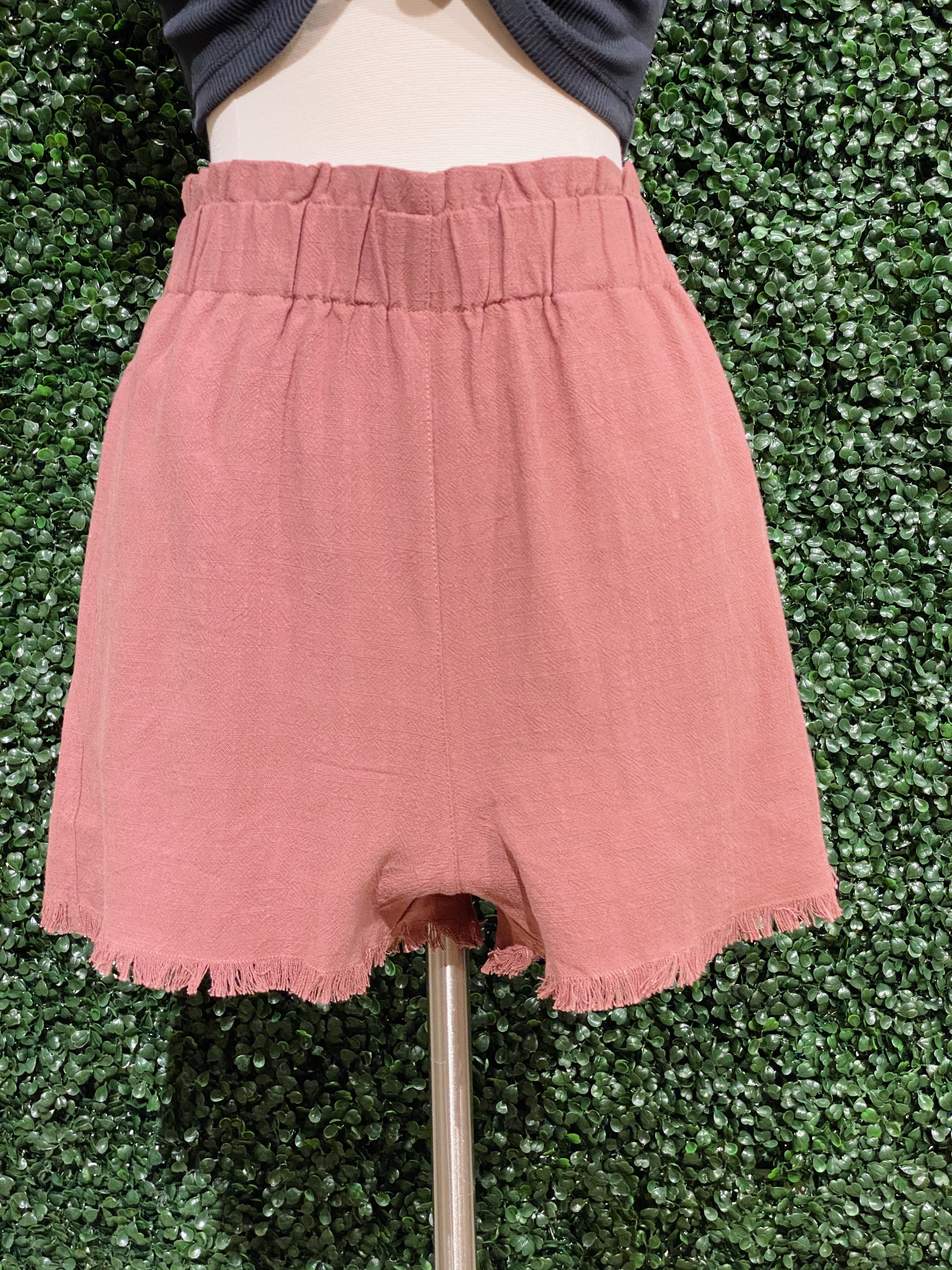 Summer Breeze Mauve Paperbag Shorts