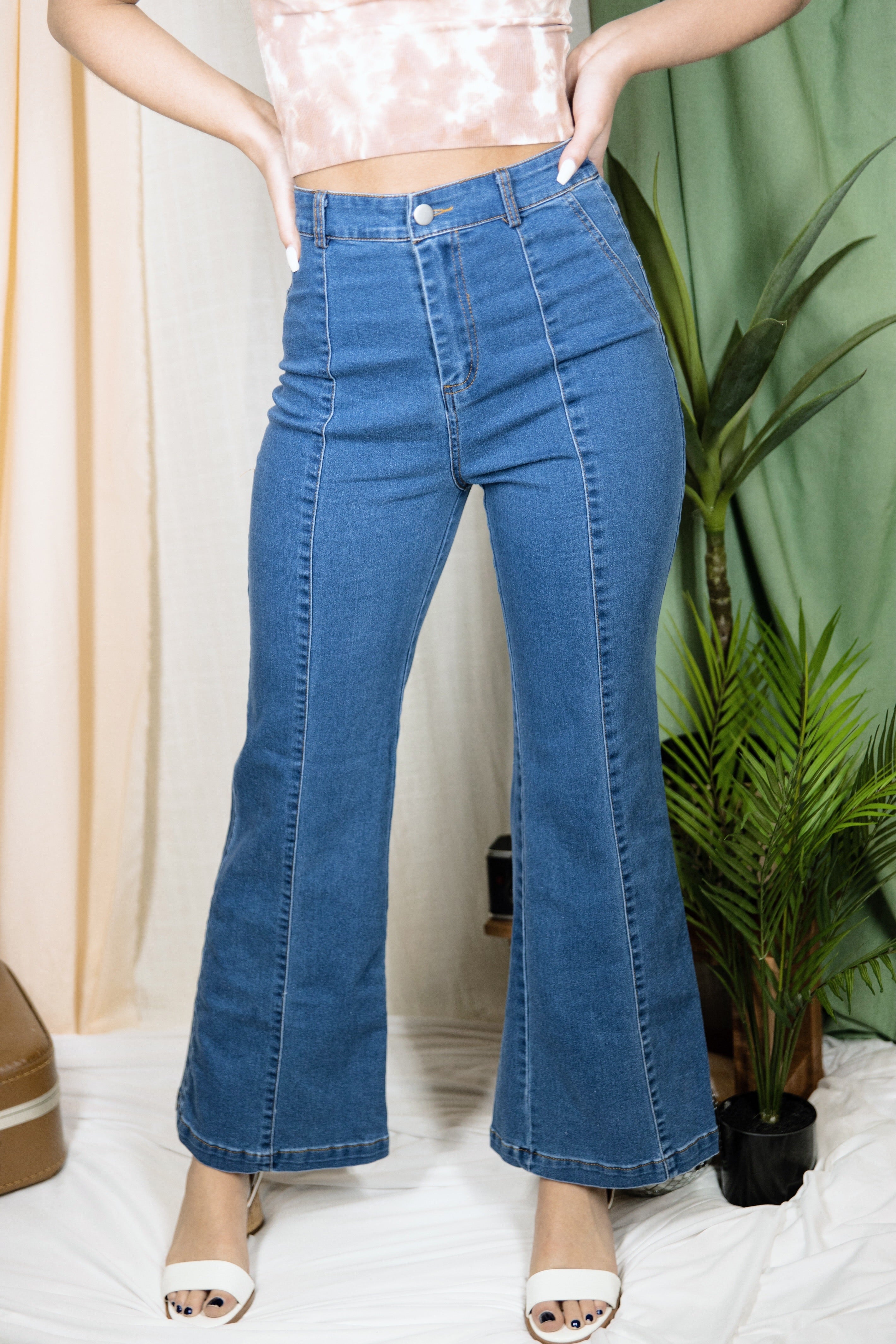 Coming For You Cropped Flare Jeans