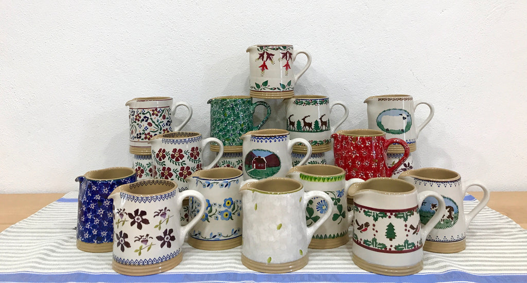 Small Cylinder Jugs from Nicholas Mosse Pottery in all Patterns